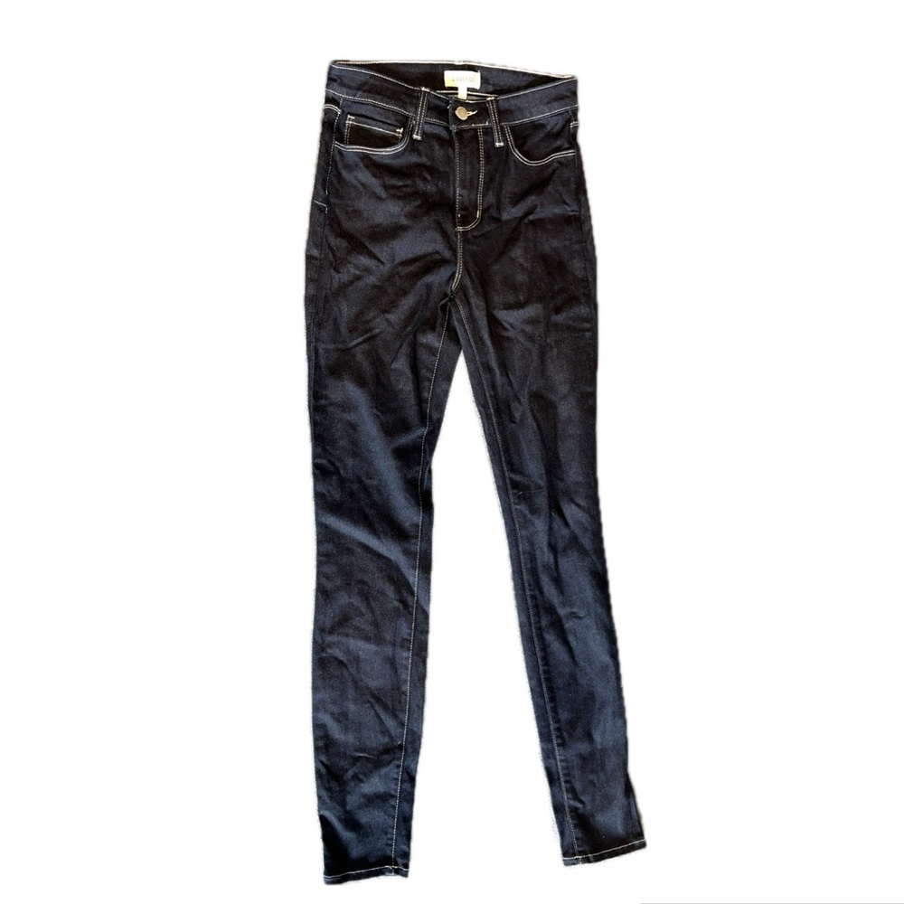 New L'agence Womens Jeans Blue Margot Skinny Dark Vintage Wash - Picture 2 of 5